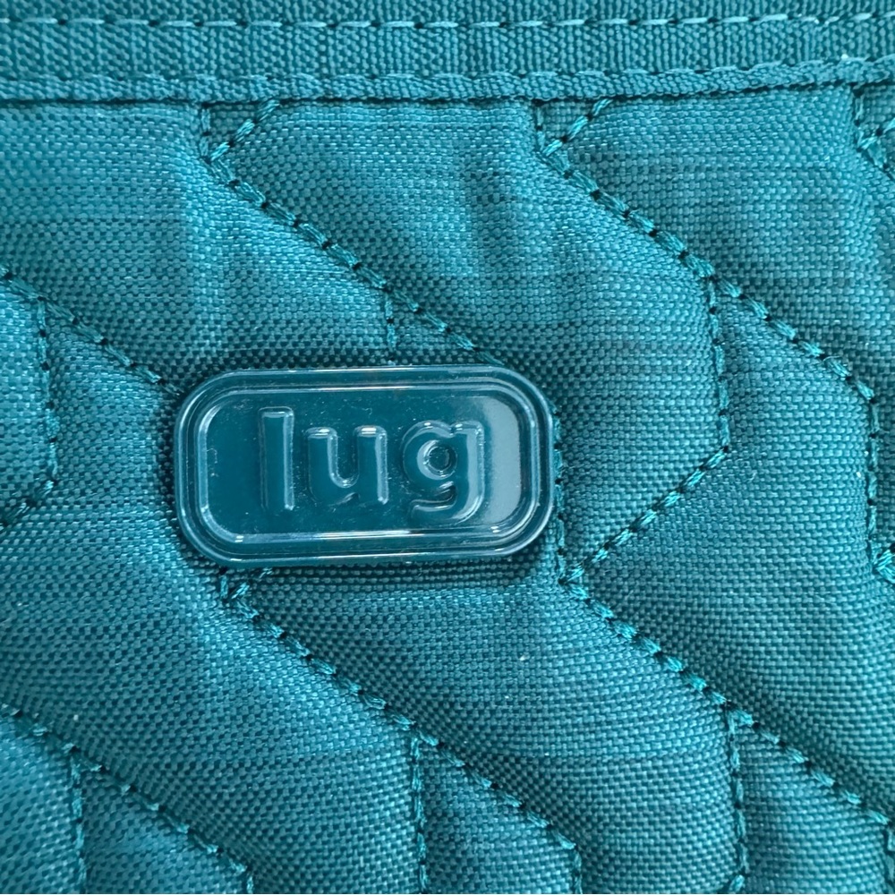 Lug Swivel Green Quilted Shoulder Bag Purse With Removable Strap - Picture 3 of 16